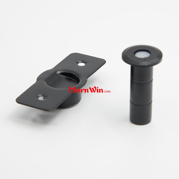 Black Magnetic Door Stopper Floor Mount Hidden Door Holder