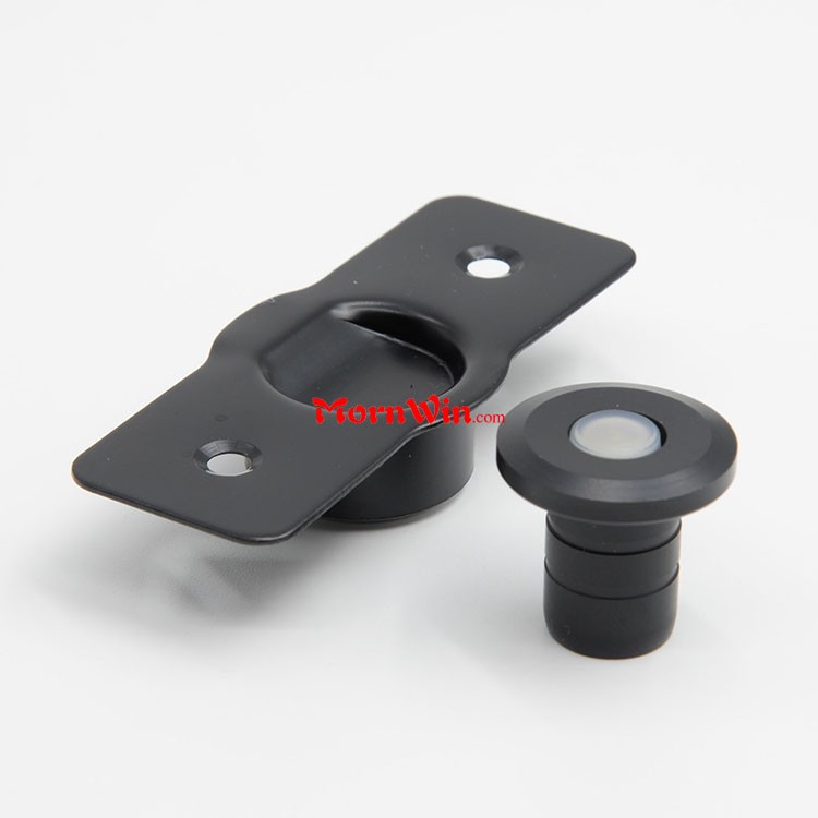 Black Magnetic Door Stopper Floor Mount Hidden Door Holder