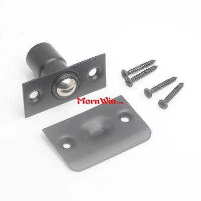 Black Stainless Steel Door Catch Bumper Bead Lock Closet Door Roller