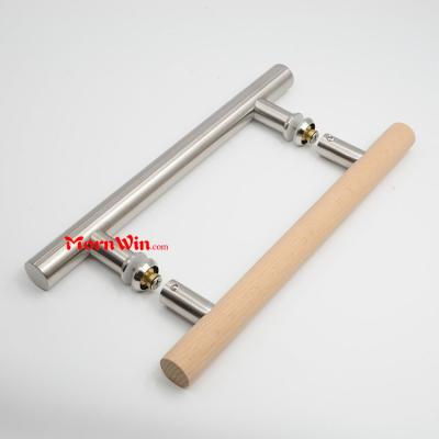 Commercial beech wood stainless steel 304 Sauna wooden pull handle