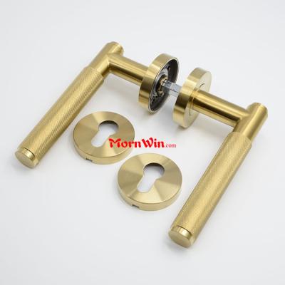 Gold Stainless Steel Knurled Door Handle