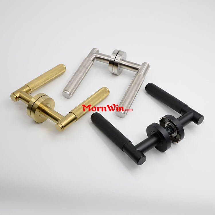 Gold Stainless Steel Knurled Door Handle