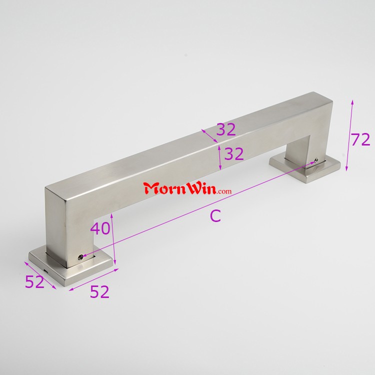 Heavy Duty Stainless Steel 304 Squared Tubular Grab Bar