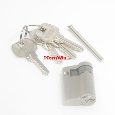 Satin Nickel Brass Euro 45mm length Cylinder Lock