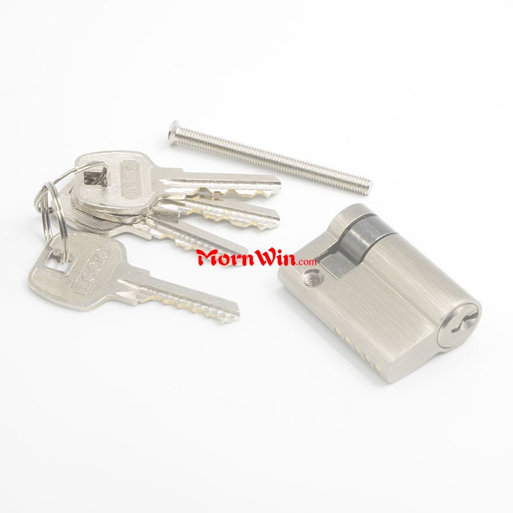 Satin Nickel Brass Euro 45mm length Cylinder Lock