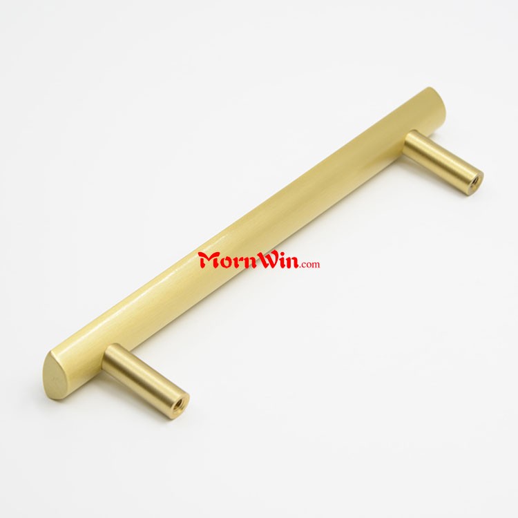 Solid brass wardrobe drawer cabinet door Gold modern pull handle