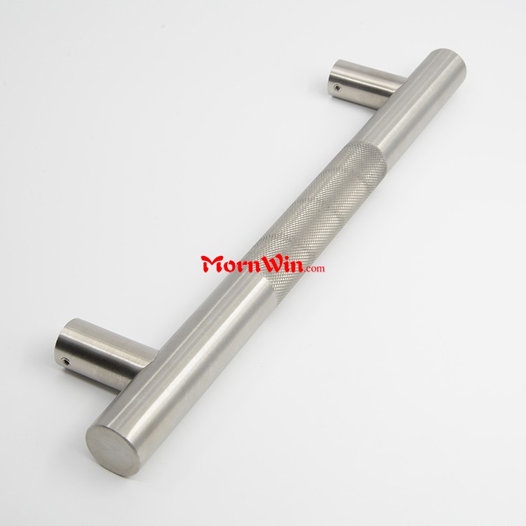 Stainless Steel Knurled door pull handle Wooden door handle