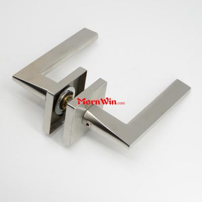 Stainless steel lever type handle round solid bar Door handle